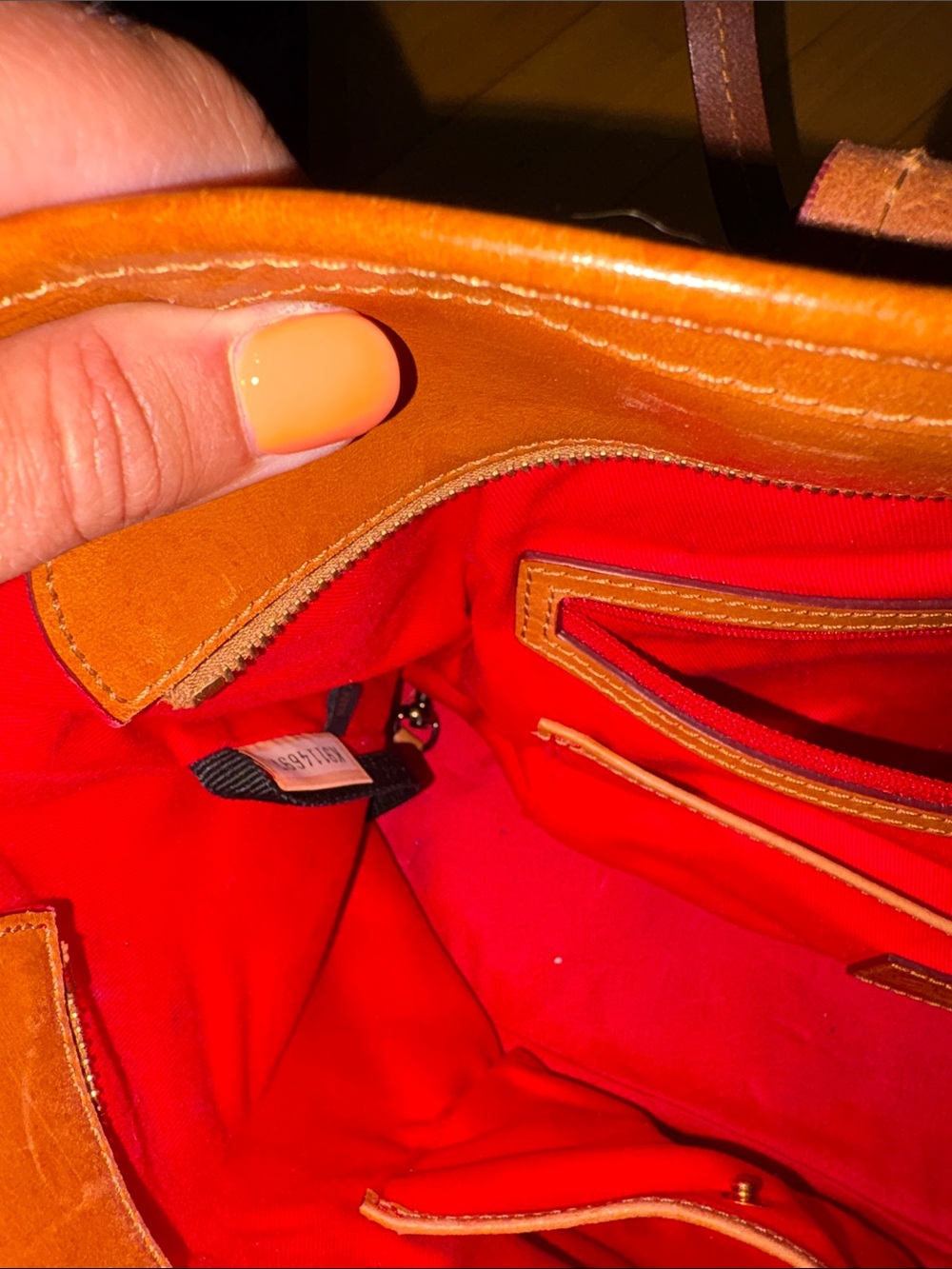 Dooney & Bourke Tote with Tan Leather Trim - Picture 6 of 9